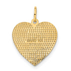 14K Gold Themed Pendant with Sentimental Flat Back Design