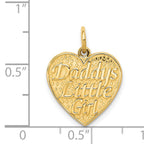 14K Gold Themed Pendant with Sentimental Flat Back Design