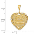 14K Gold Reversible Grandma Pendant Elegant Themed Jewelry