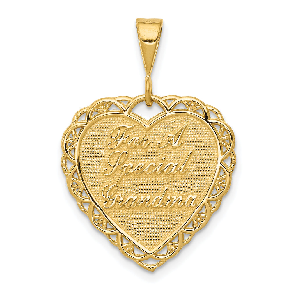 14k Reversible FOR A SPECIAL GRANDMA Pendant