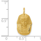 14K Gold King Tut Charm with Satin Finish Elegant Jewelry