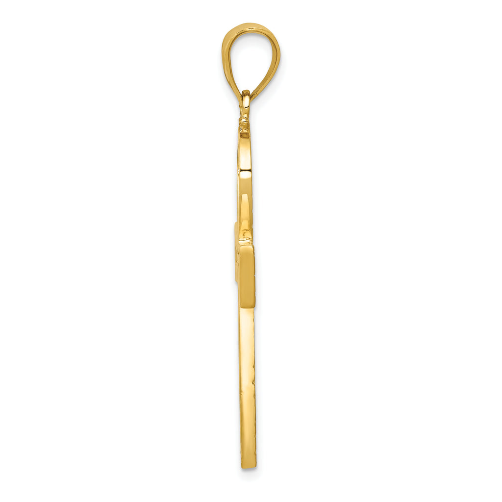 Sophia Jewelers 14K Gold Ankh Cross Pendant with Polished Finish
