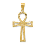 Sophia Jewelers 14K Gold Ankh Cross Pendant with Polished Finish