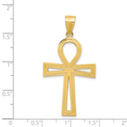 Sophia Jewelers 14K Gold Ankh Cross Pendant with Polished Finish