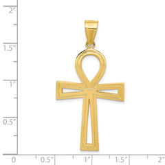 Sophia Jewelers 14K Gold Ankh Cross Pendant with Polished Finish