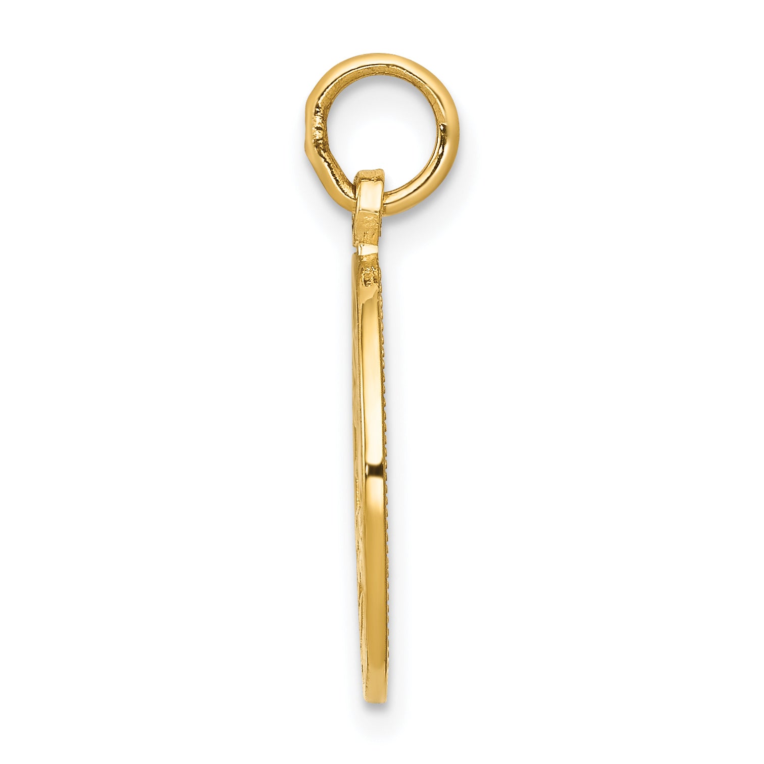 14K Gold College Graduation Charm in Elegant Yellow Secondary image