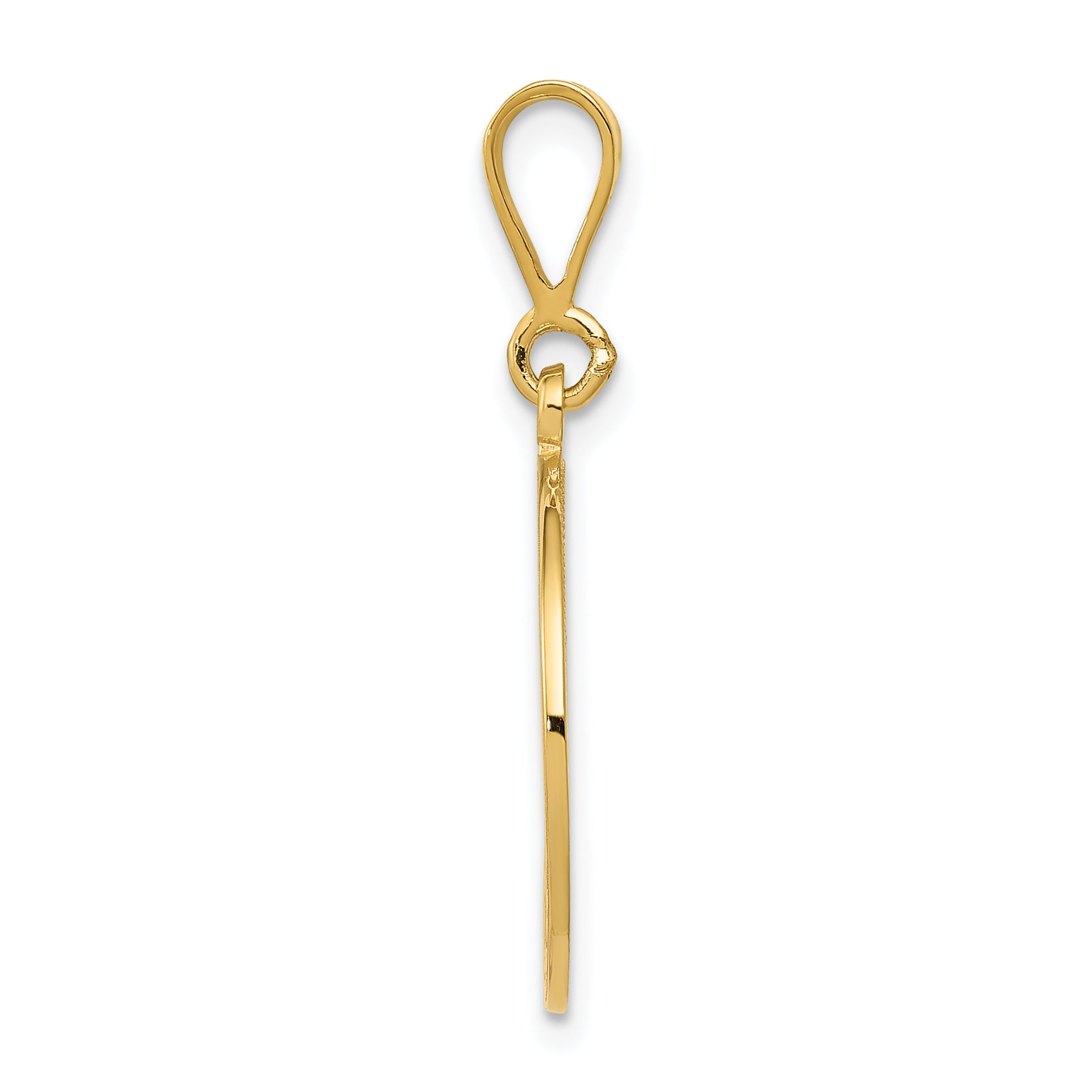 14K Gold Masonic Symbol Pendant with Polished Textured Finish for Men Secondary image