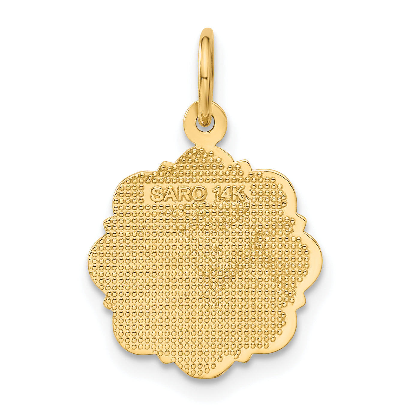 Sophia Jewelers 14K Gold RN Nurse Charm with Polished Diamond-Cut Finish