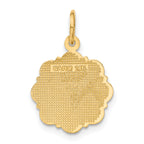 Sophia Jewelers 14K Gold RN Nurse Charm with Polished Diamond-Cut Finish