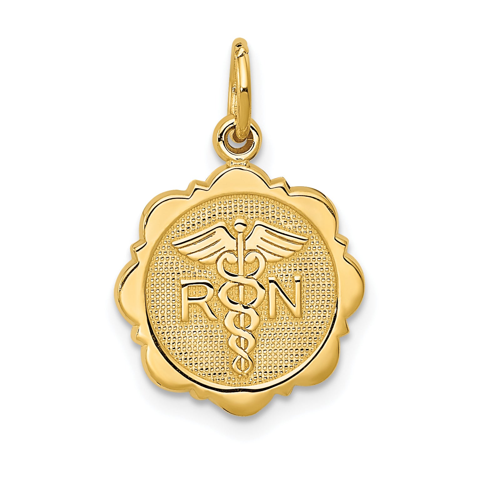 14k RN Registered Nurse Disc Charm Main image