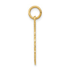 14K Gold Polished RN Nurse Disc Charm by Sophia Jewelers