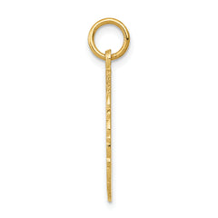 14K Gold Polished RN Nurse Disc Charm by Sophia Jewelers