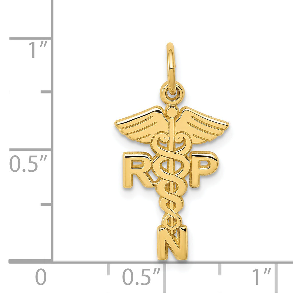 14k Registered Nurse Practitioner Charm
