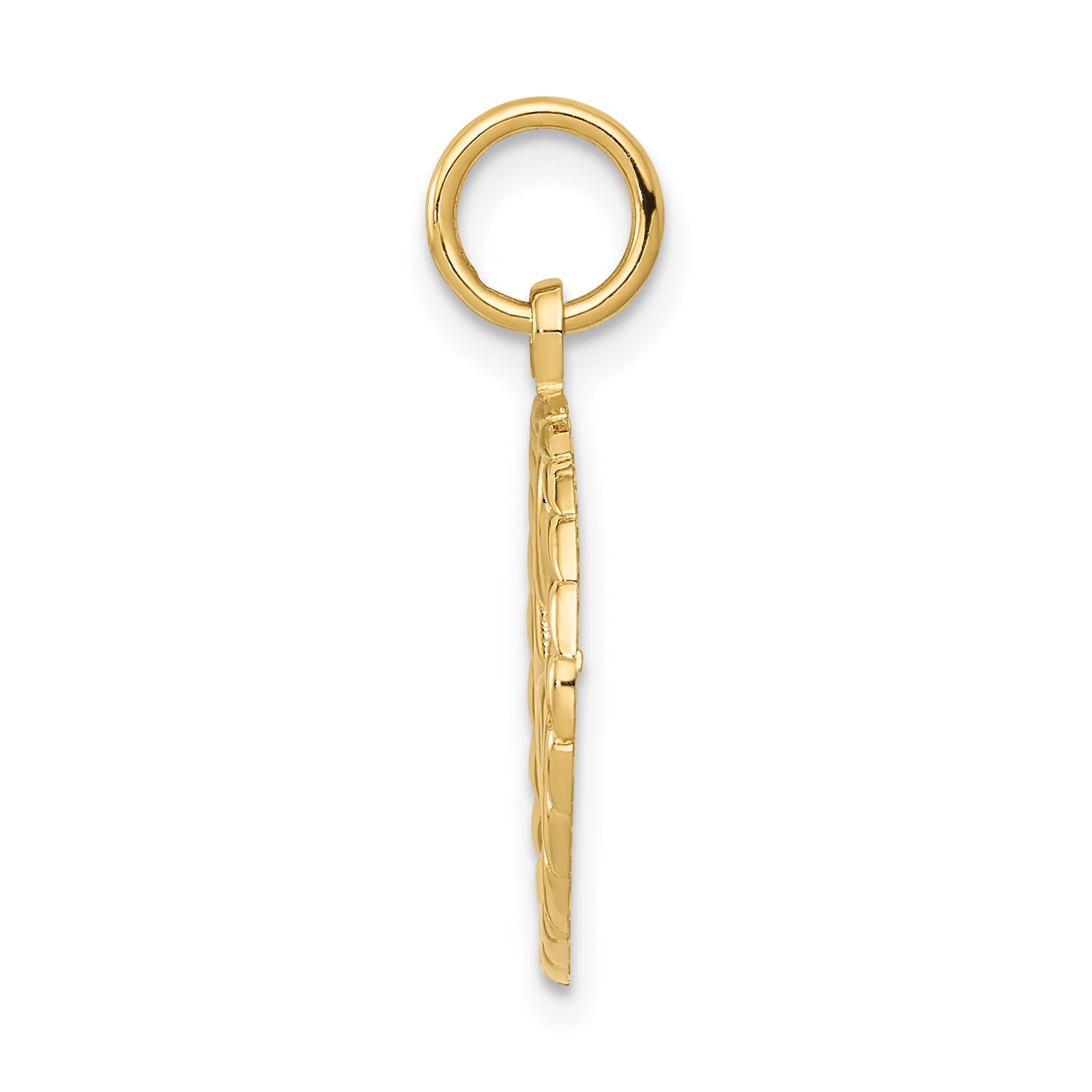 14K Gold Treble Clef Charm with Polished Finish Secondary image