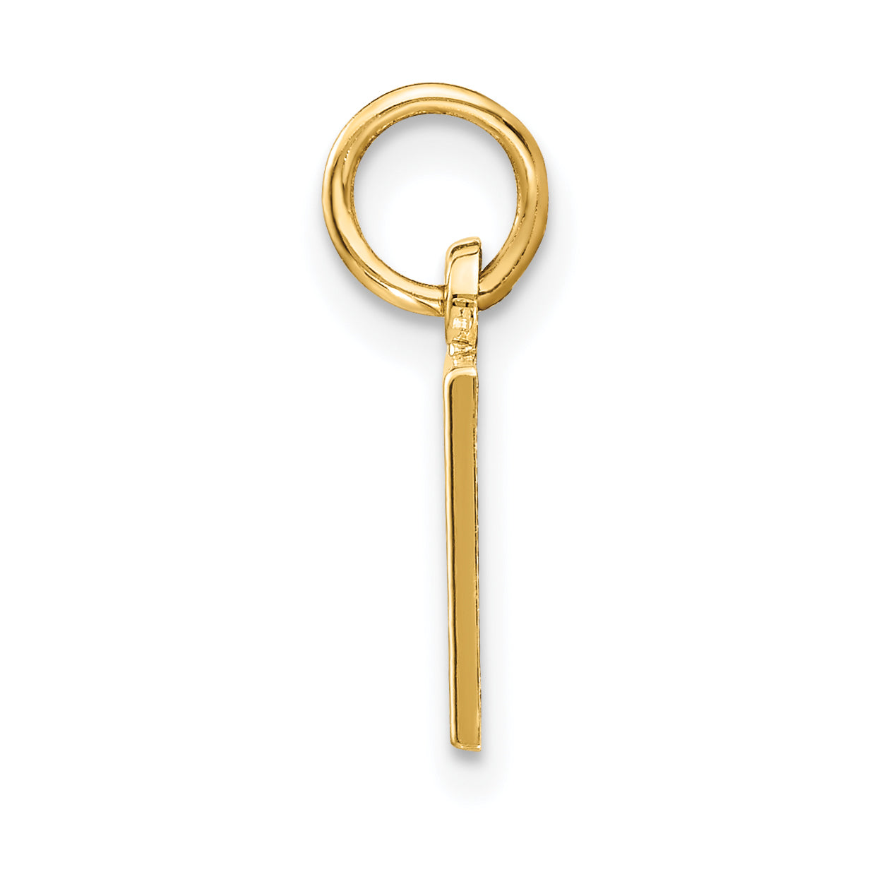 14K Yellow Gold Men's Textured God Bless America Flag Charm Secondary image