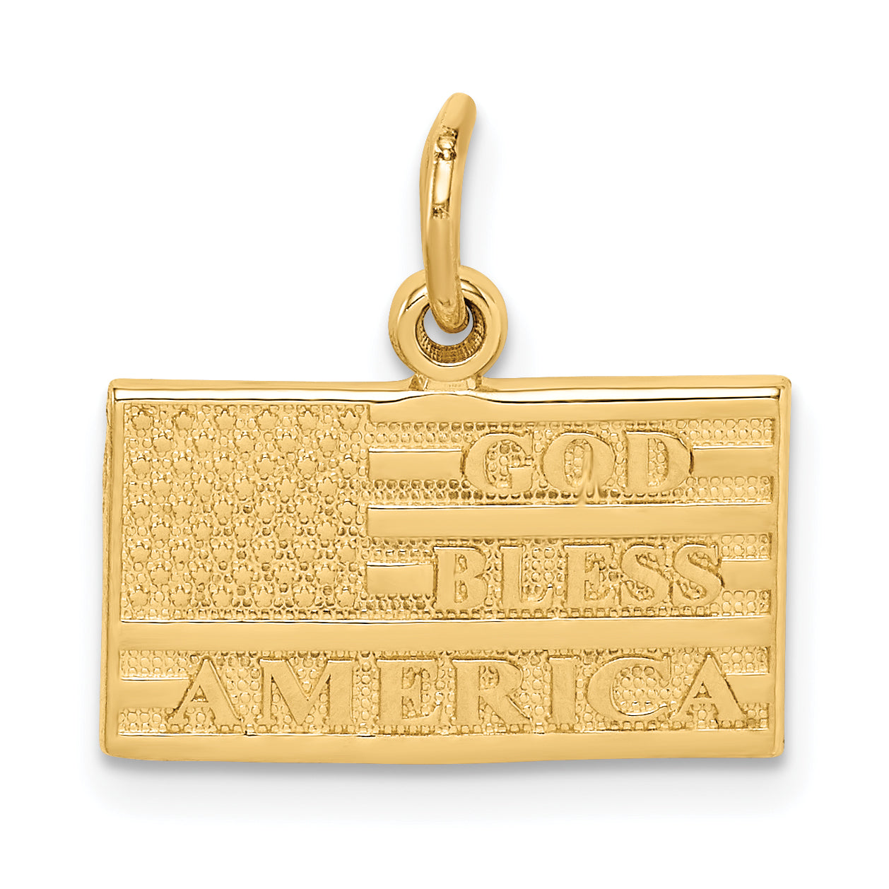 14k God Bless America Flag Charm Main image