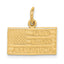 14k God Bless America Flag Charm