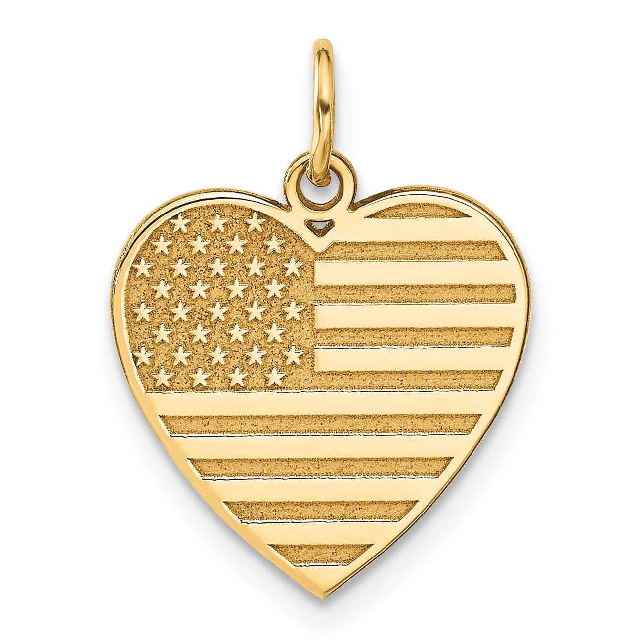 14k Flag Heart Charm Main image