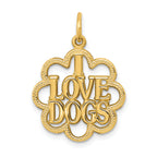 14k I LOVE DOGS Charm