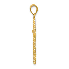 Sophia Jewelers 14K Gold Twisted Cross Pendant Polished and Elegant