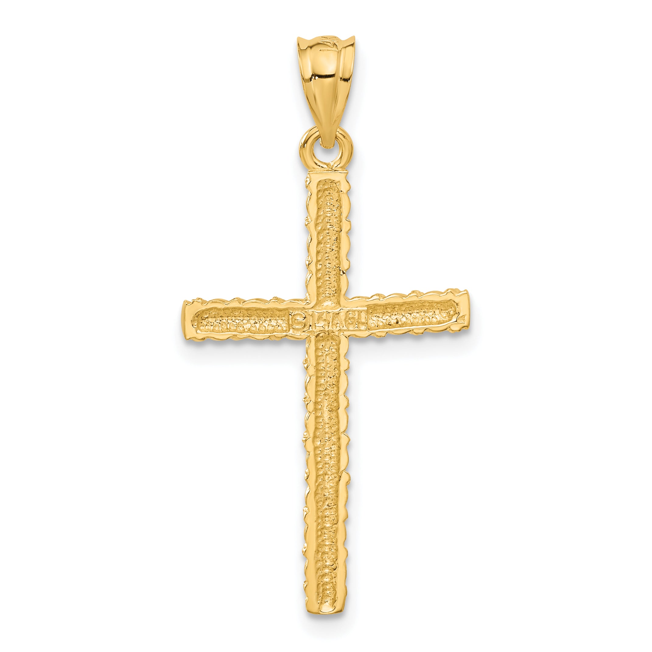 Sophia Jewelers 14K Gold Twisted Cross Pendant Polished and Elegant