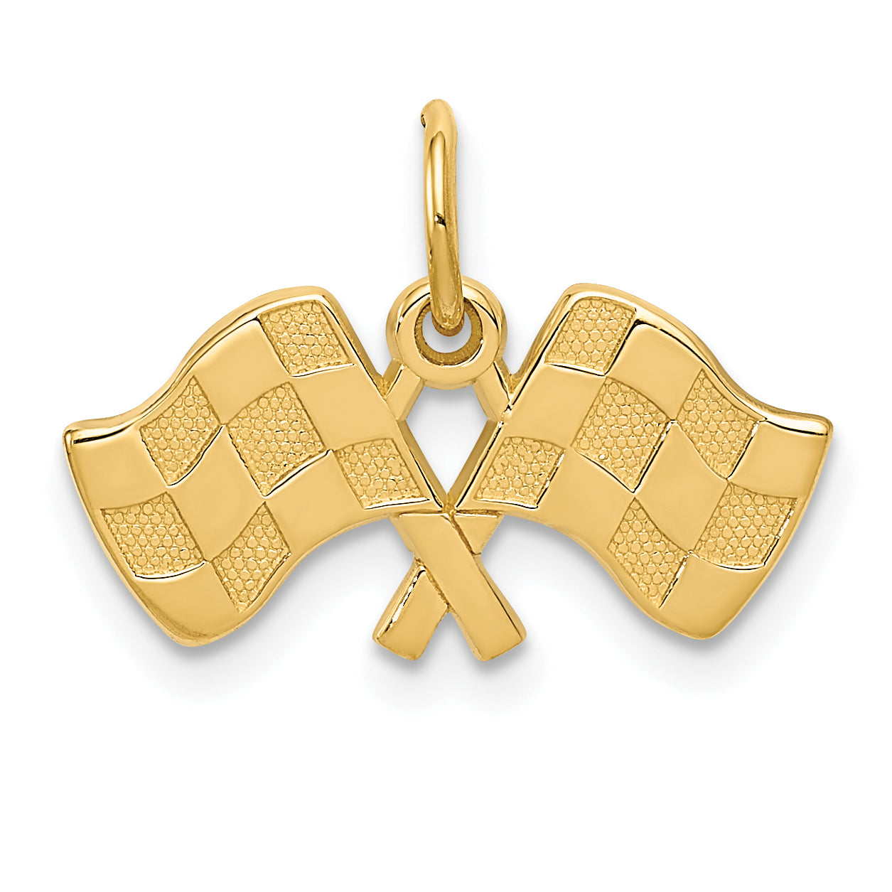 14k Racing Flags Charm Main image