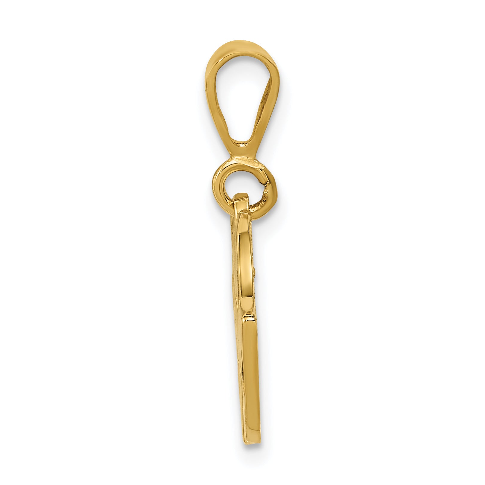 14K Gold Racing Flags Pendant for Men with Polished Finish Secondary image