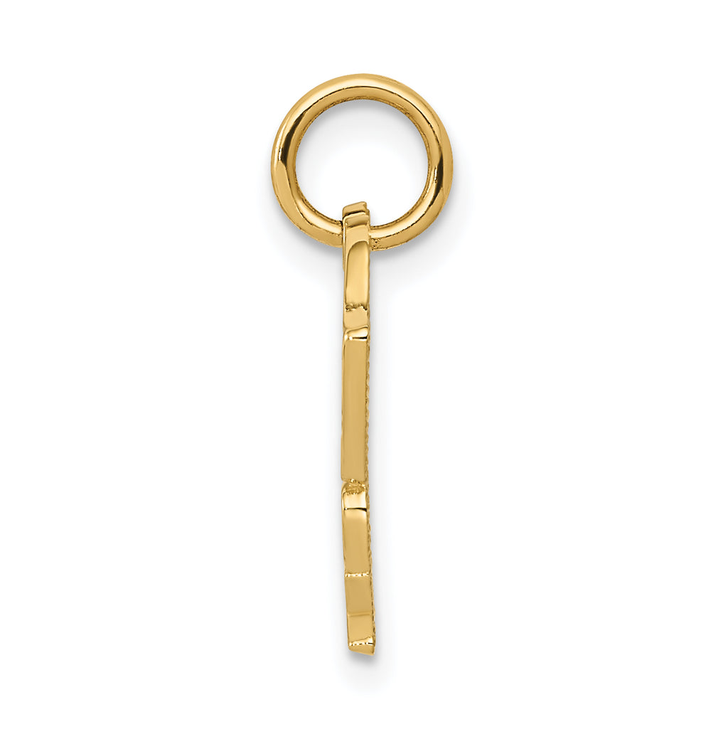 14K Gold Racing Flags SPEED FREAK Charm for Men Polished Finish