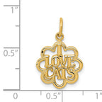 14K Gold Cat Lover Pendant with Elegant Themed Design