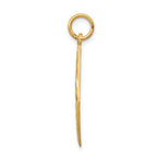 14K Gold Blessed Mary Charm with Diamond-Cut Finish Elegant Pendant