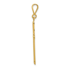 Sophia Jewelers 14K Gold Polished Cross Pendant Elegant Flat Back Design