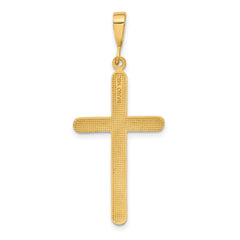 Sophia Jewelers 14K Gold Polished Cross Pendant Elegant Flat Back Design