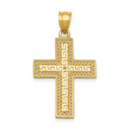 14k Greek Filigree Cross Pendant