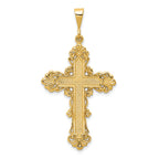 14k Fleur De Lis Cross Pendant