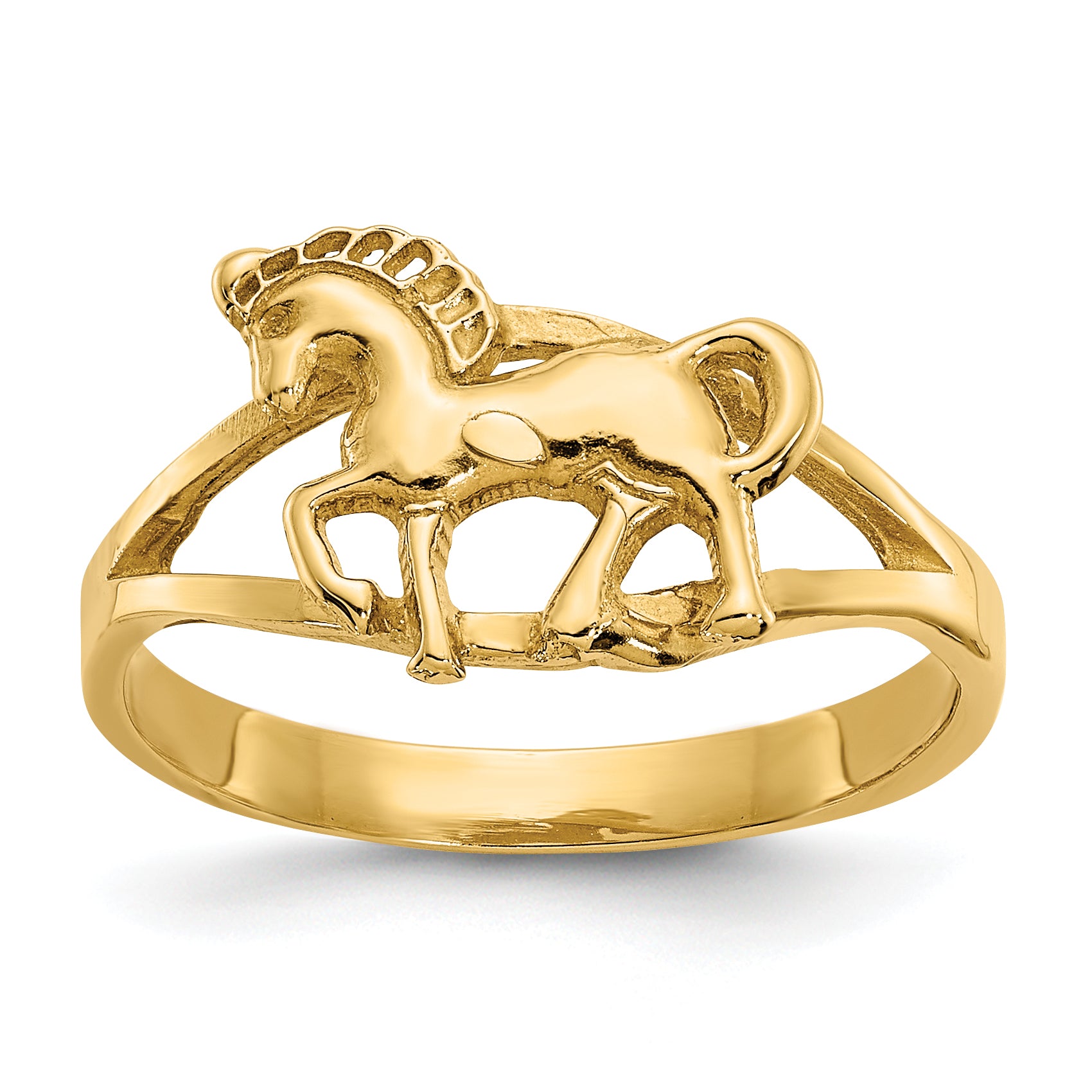 14k Polished Horse Ring Main image