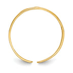 14K Yellow Gold Polished Floral Toe Ring, 3-6 mm Band Width