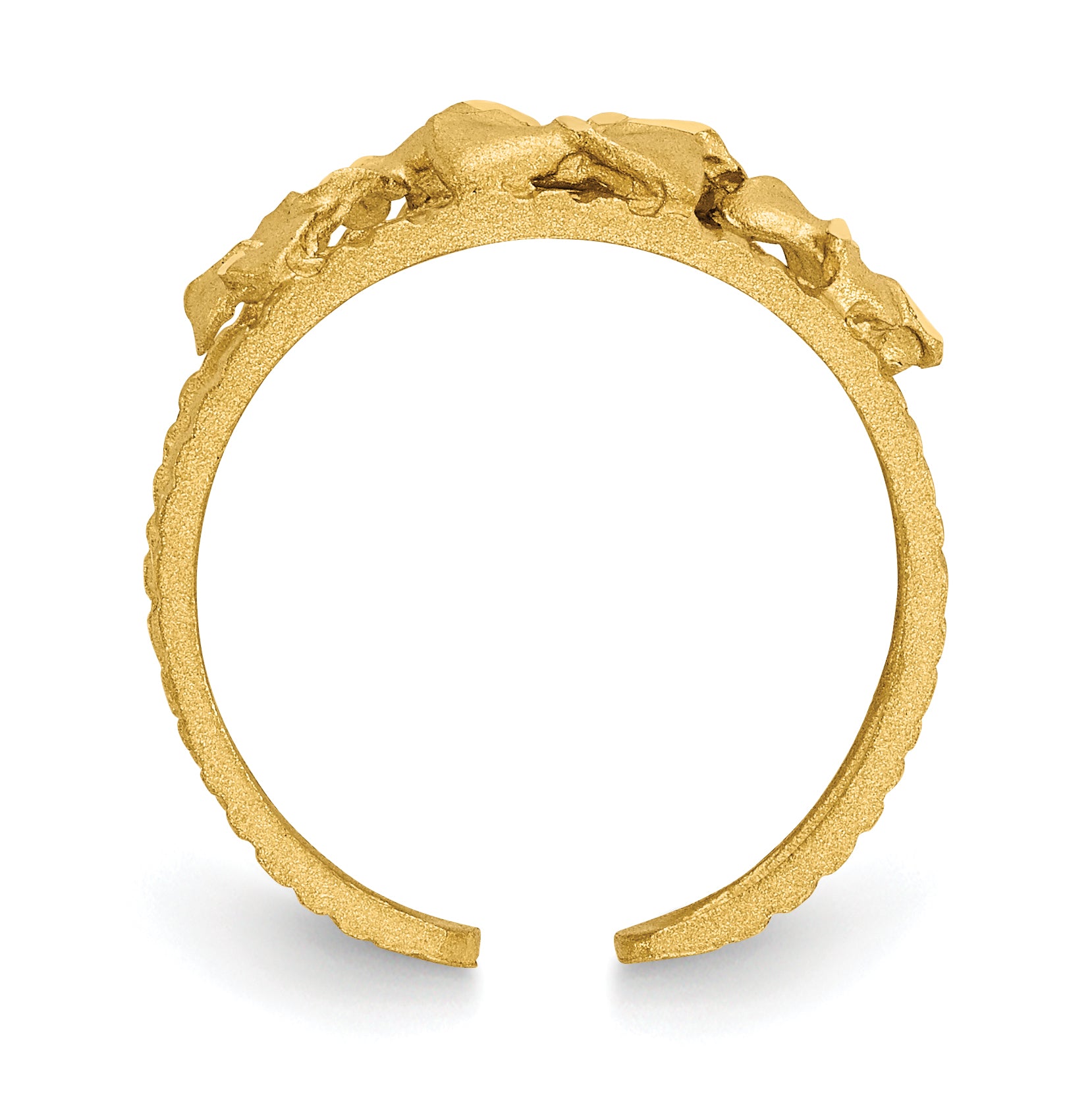 14k D/C Plumeria Toe Ring Secondary image