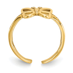 14k Butterfly Toe Ring