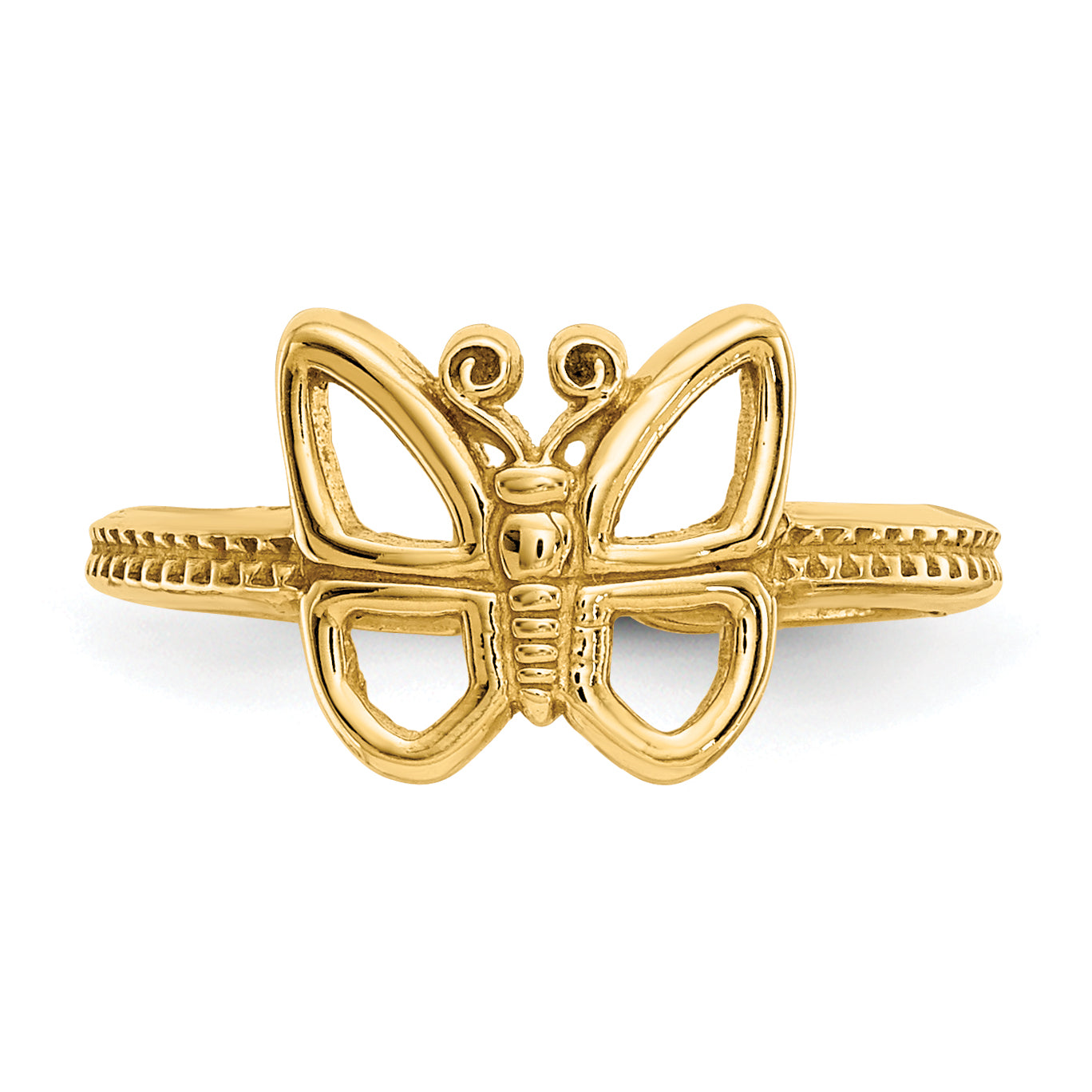 14k Butterfly Toe Ring