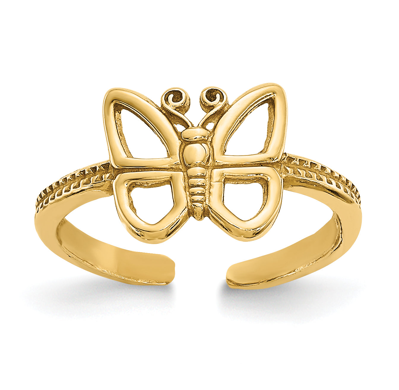 14k Butterfly Toe Ring Main image