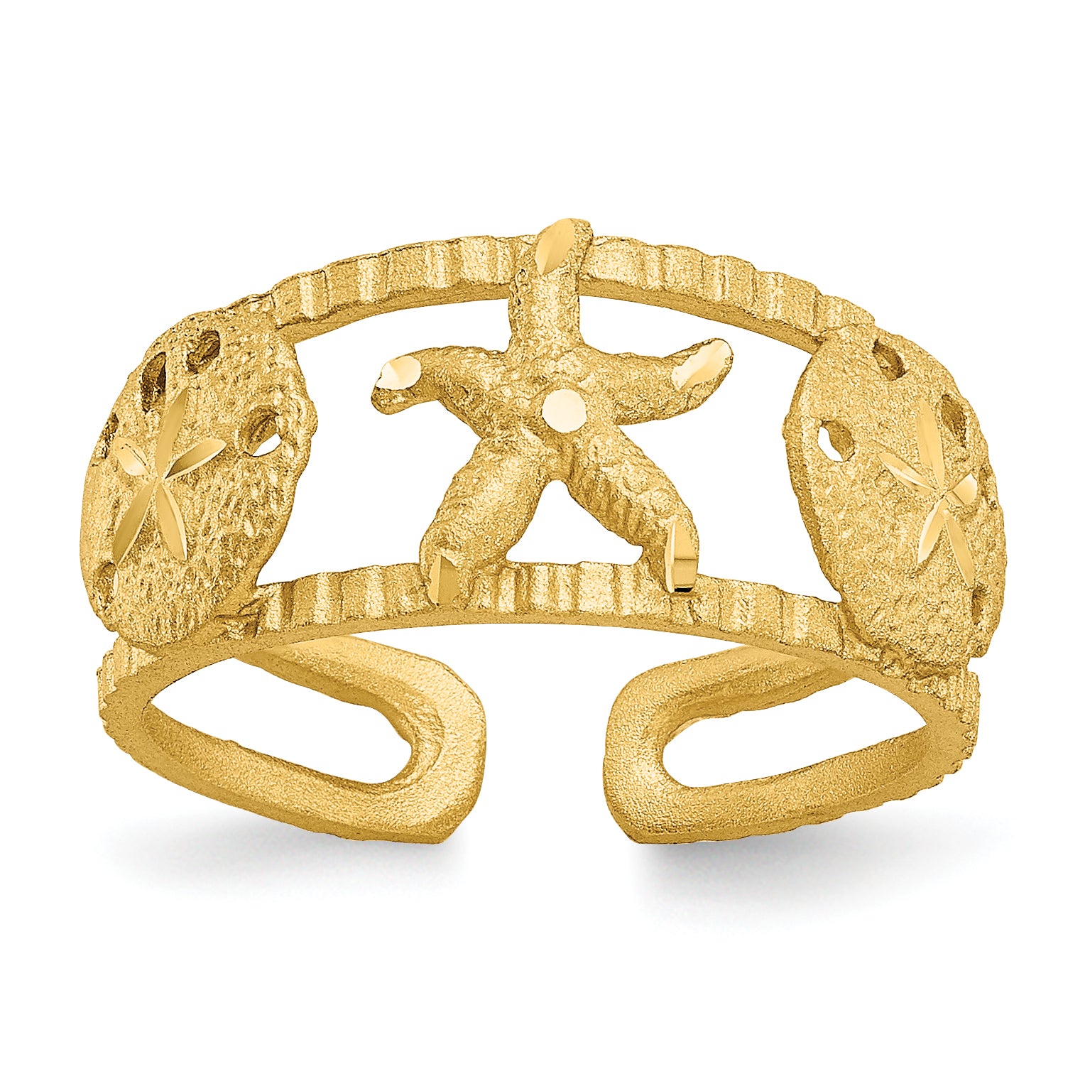 14k Starfish Toe Ring Main image