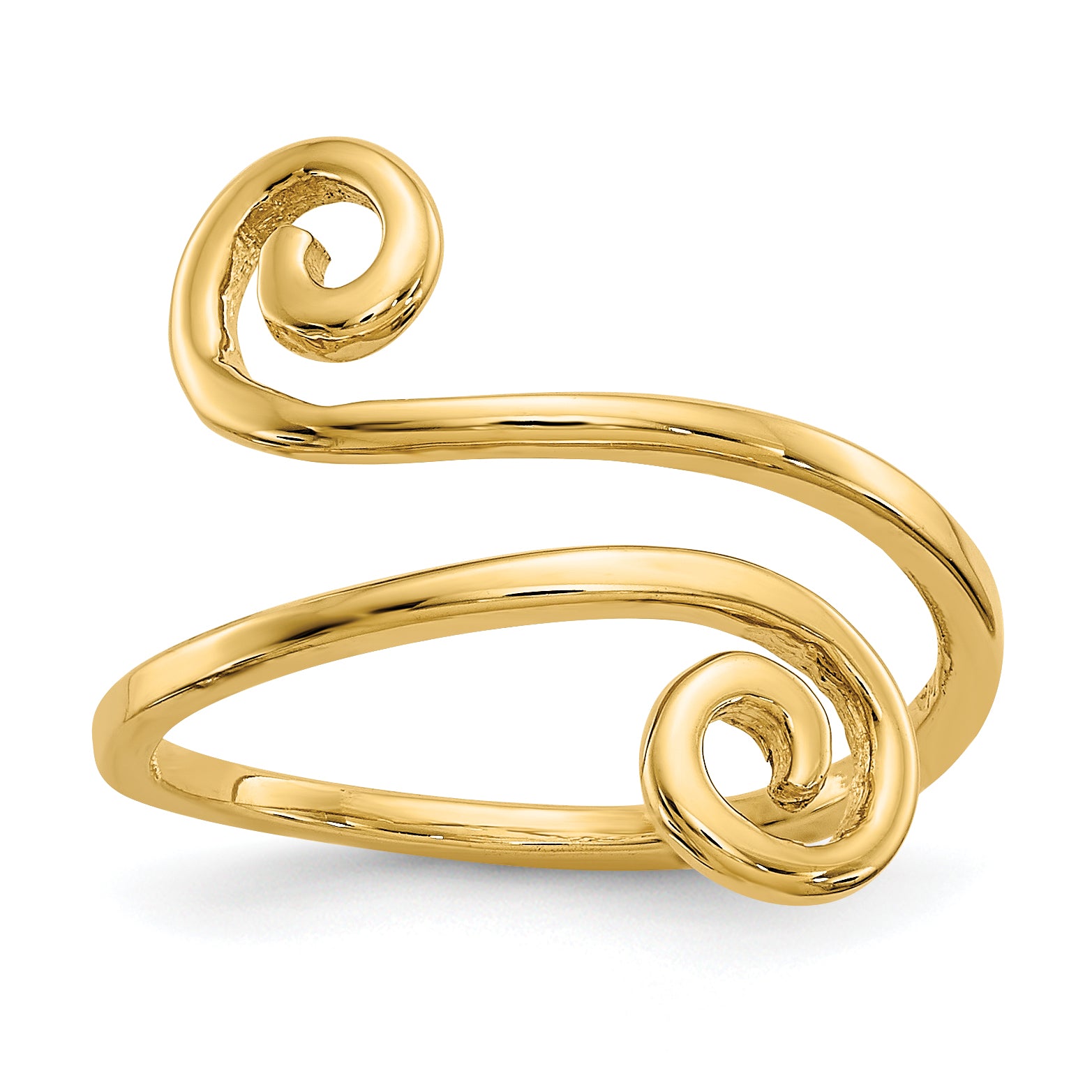 14k Swirl Toe Ring Main image