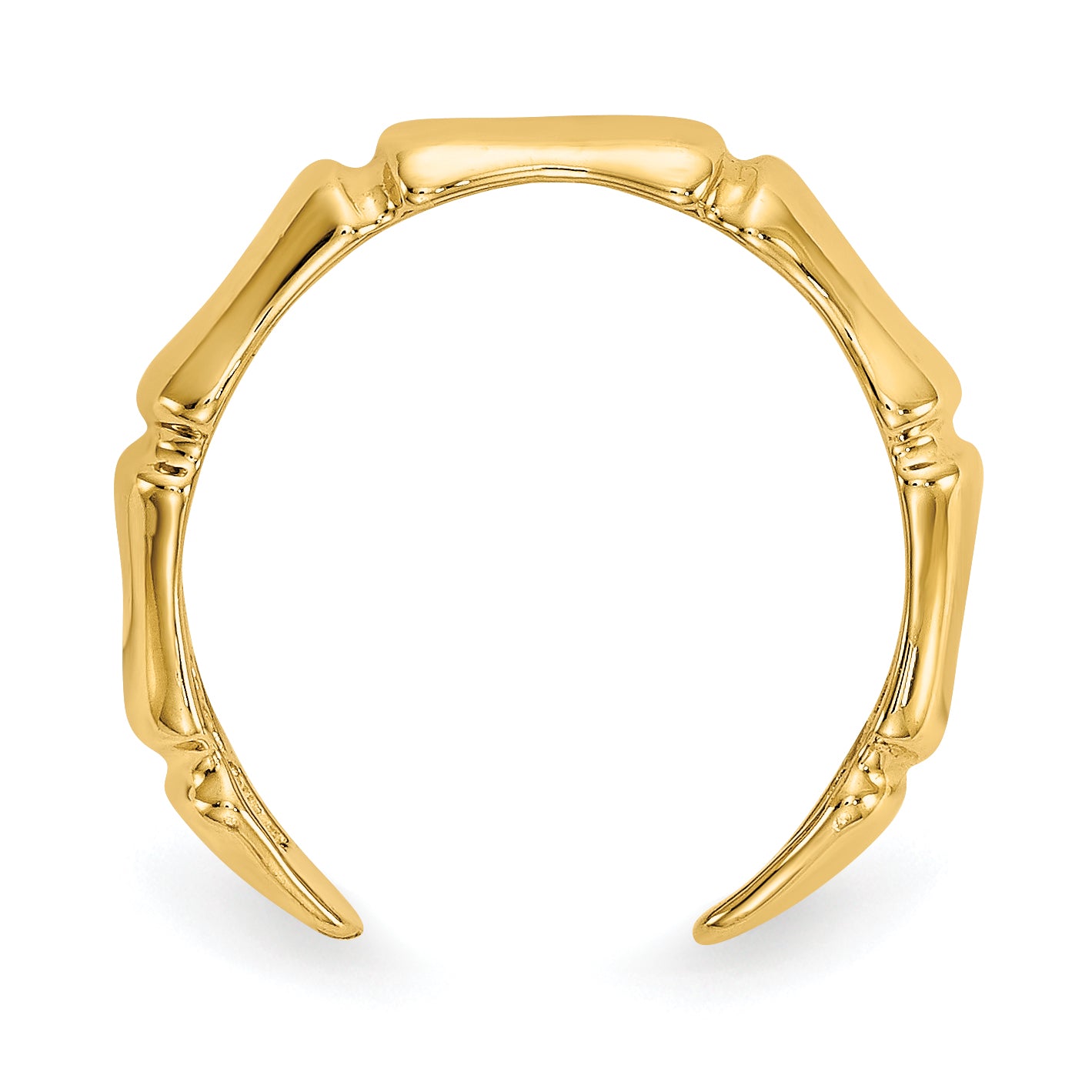 14k Bamboo Toe Ring Secondary image