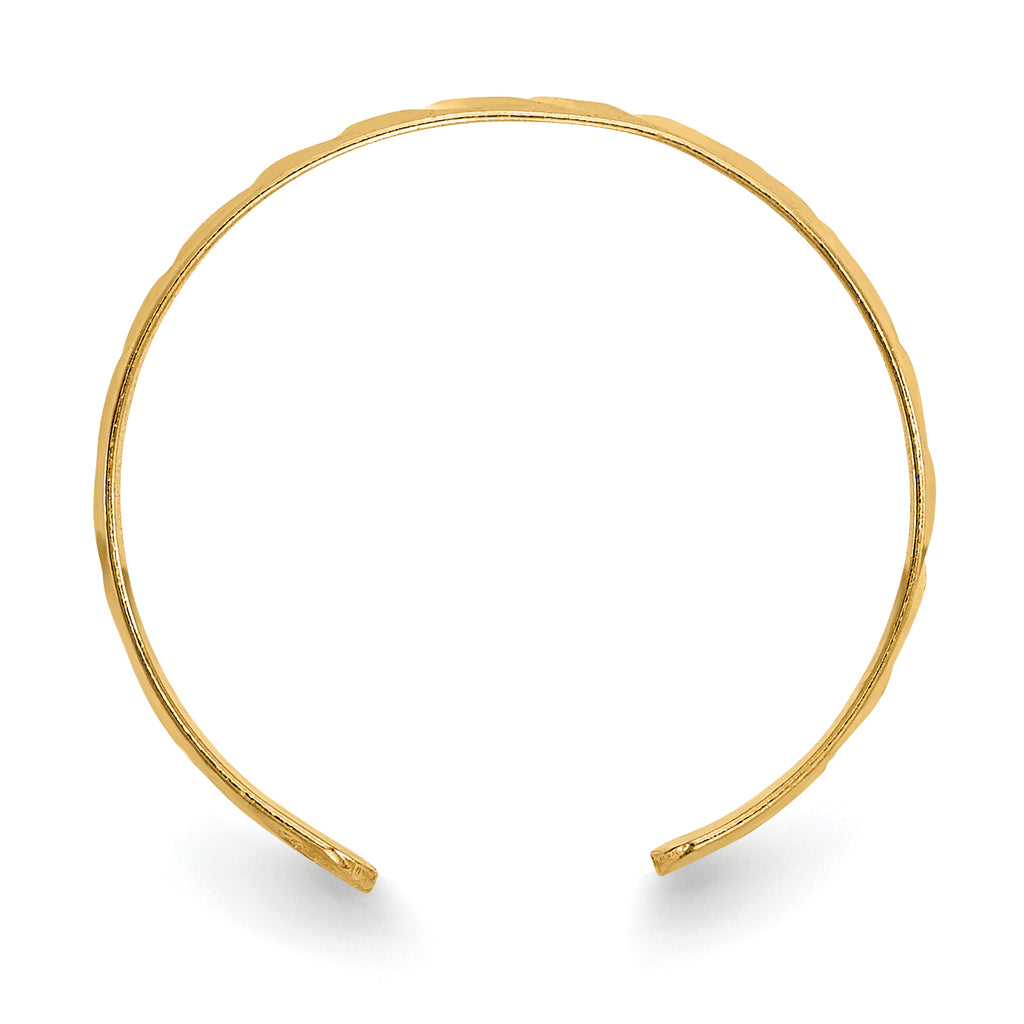 Diamond-Cut Toe Ring in 14K Yellow Gold