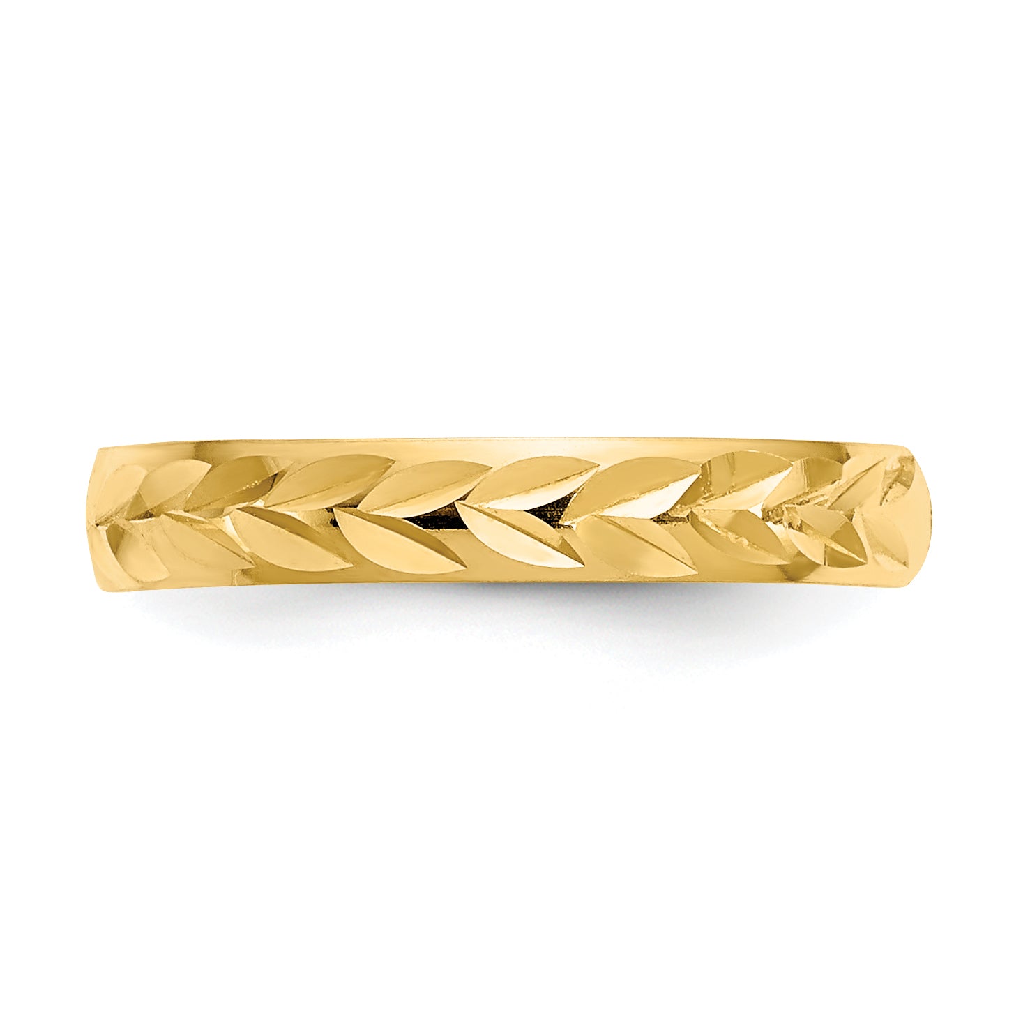 Diamond-Cut Toe Ring in 14K Yellow Gold
