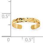 Diamond-Cut Toe Ring in 14K Yellow Gold