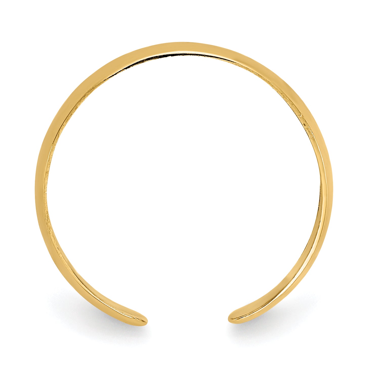 Polished Band Toe Ring in 14K Yellow Gold, 2.5mm Secondary image