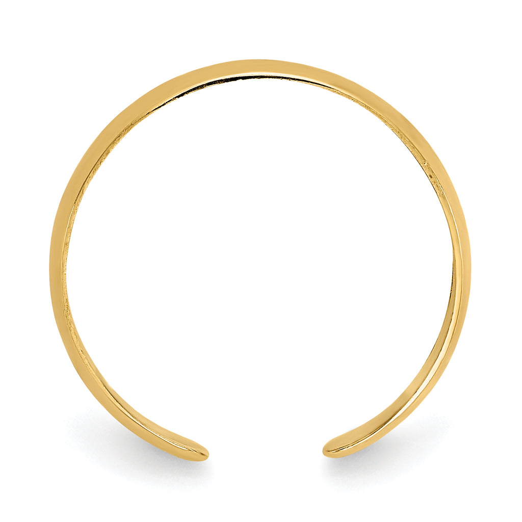 Polished Band Toe Ring in 14K Yellow Gold, 2.5mm