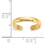 Polished Band Toe Ring in 14K Yellow Gold, 2.5mm