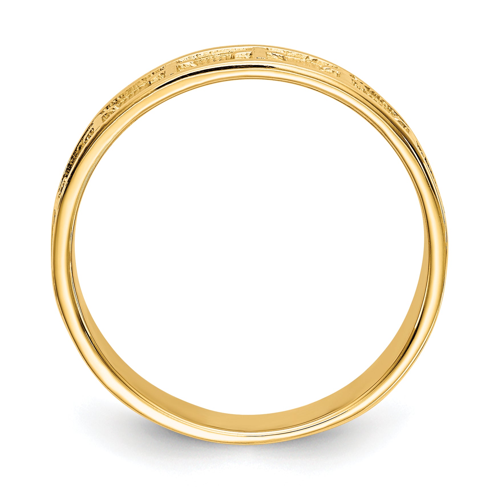 14k Polished & Satin Cross Band Secondary image